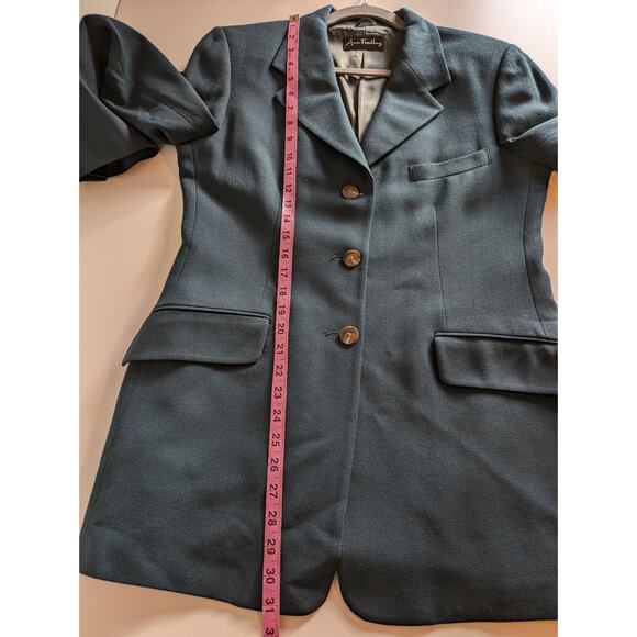 Ann Freedberg Blazer Jacket Wool Vintage Francesca Dark Academia Green Size 10 - Picture 11 of 11